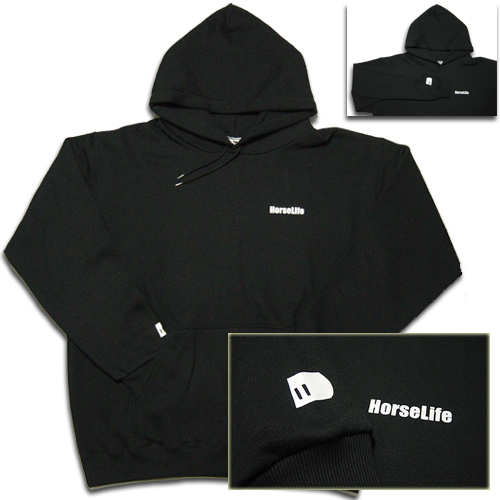 パーカー▼HorseLife＆ゼッケン - ブラック